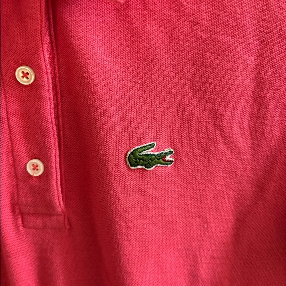Lacoste Women’s Coral Resortcore Quiet Luxury Classic Polo Shirt, XL - Picture 4 of 8
